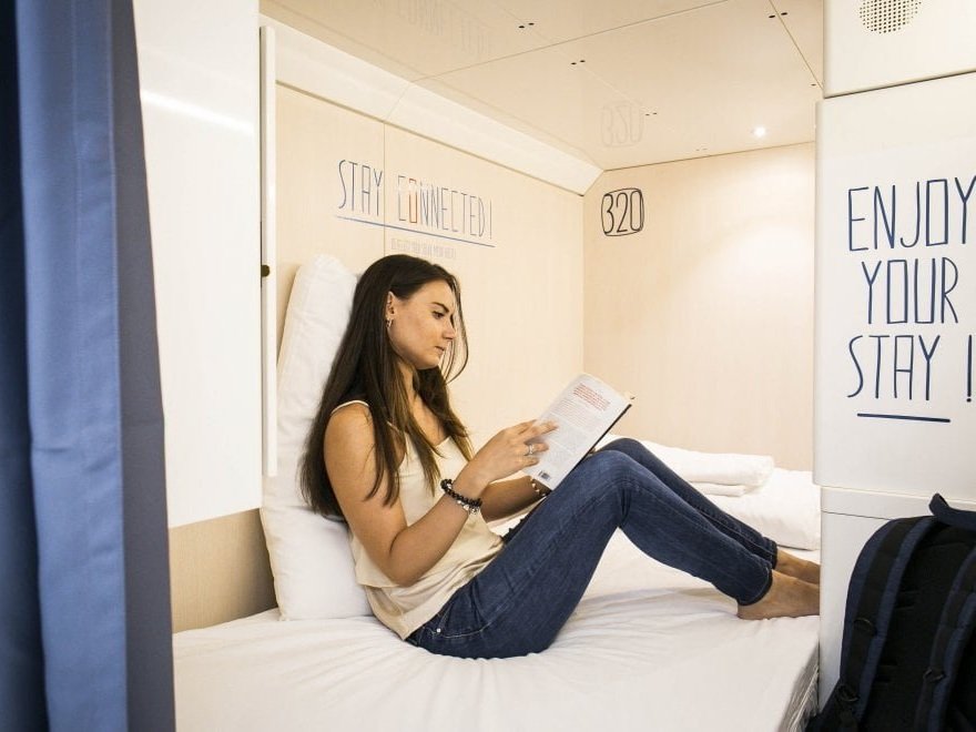 Reading corner in the hostel