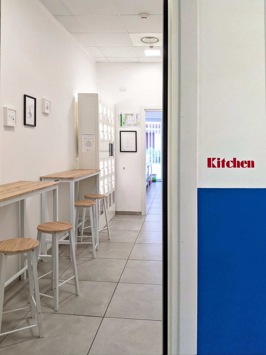 A kitchen corner in the hostel
